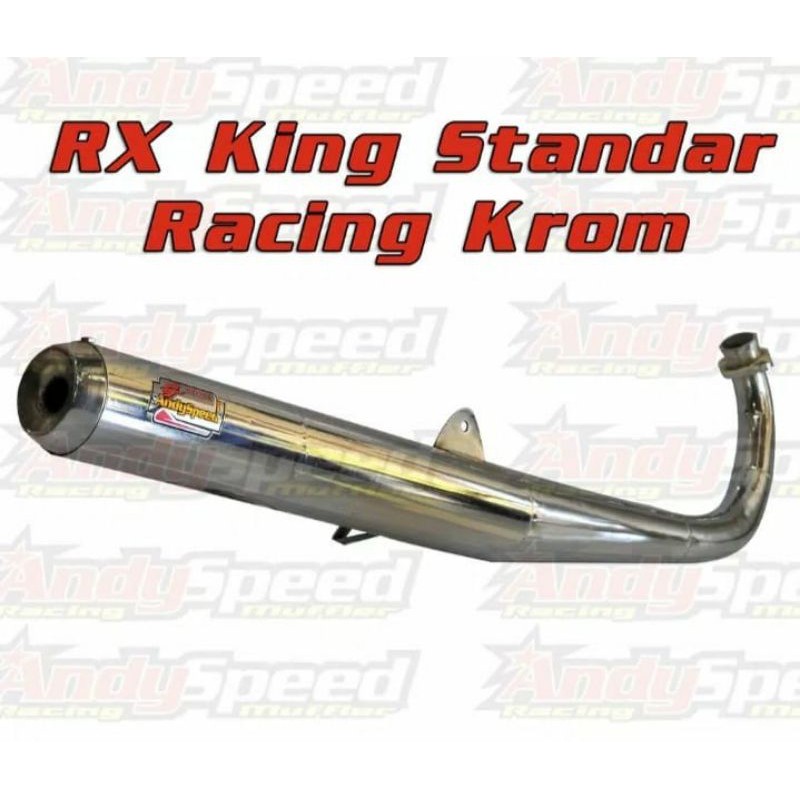 Knalpot RX KING STANDAR RACING FULL KROM merk andy speed