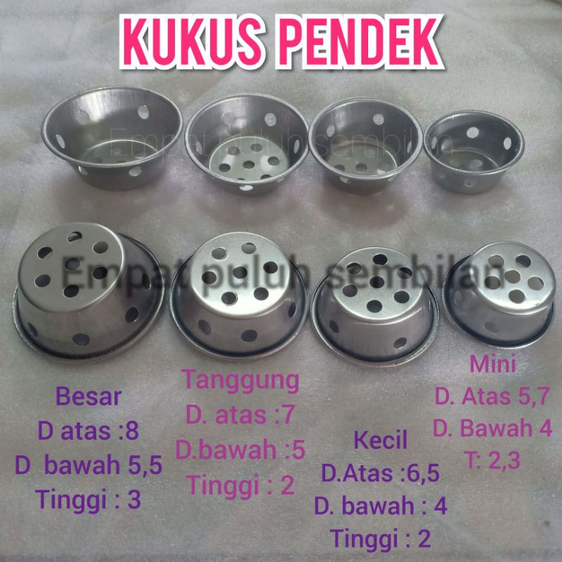 cetakan bolu kukus ALUMINIUM PRESS pendek / loyang kue kukus / cetakan bolu mekar lubang