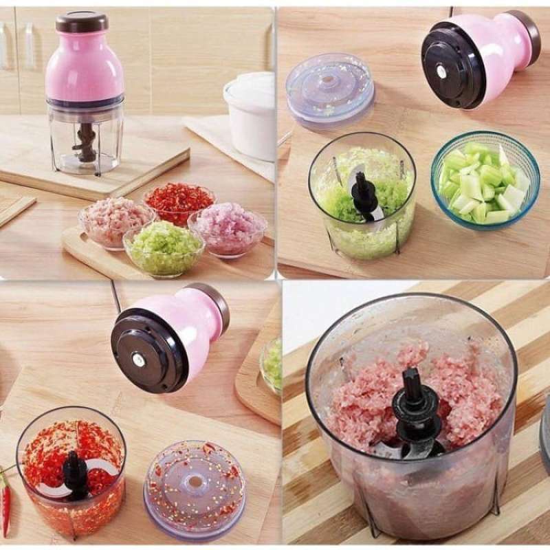 BLENDER CAPSULE BLENDER MINI PORTABLE CUTTER ORIGINAL Q2 blender daging  Penggiling daging sayur buah-buah meat mincer chopper kapsul mini 4077 AIDO