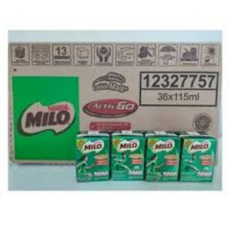 

susu uht milo 110ml 110 ml 36 bh nestle cair coklat dus surabaya