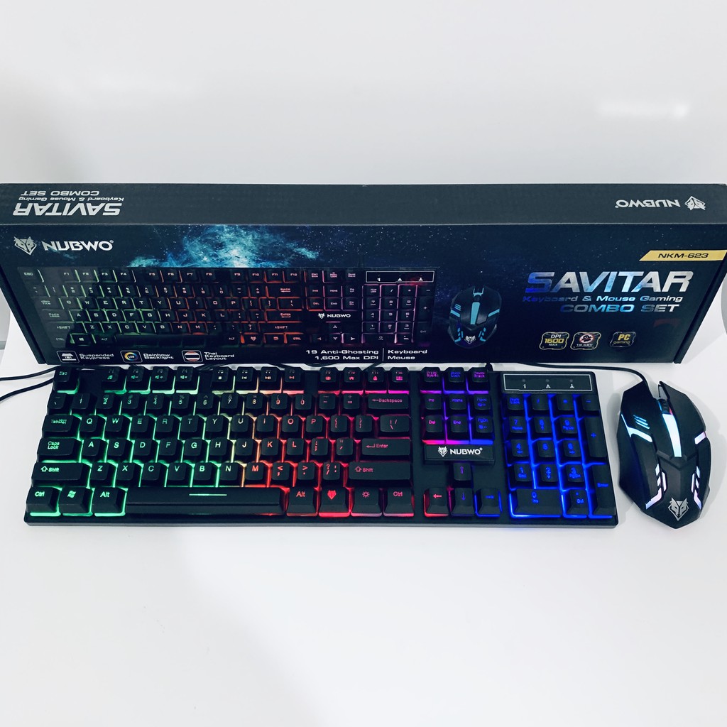 Paket Gaming Keyboard &amp; mouse Nubwo NKM 623 Savitar Anti Ghosting