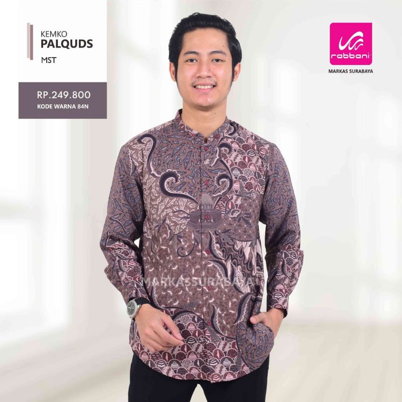 Kemeja Koko Batik Lengan Panjang Kemko Palquds Rabbani ORI