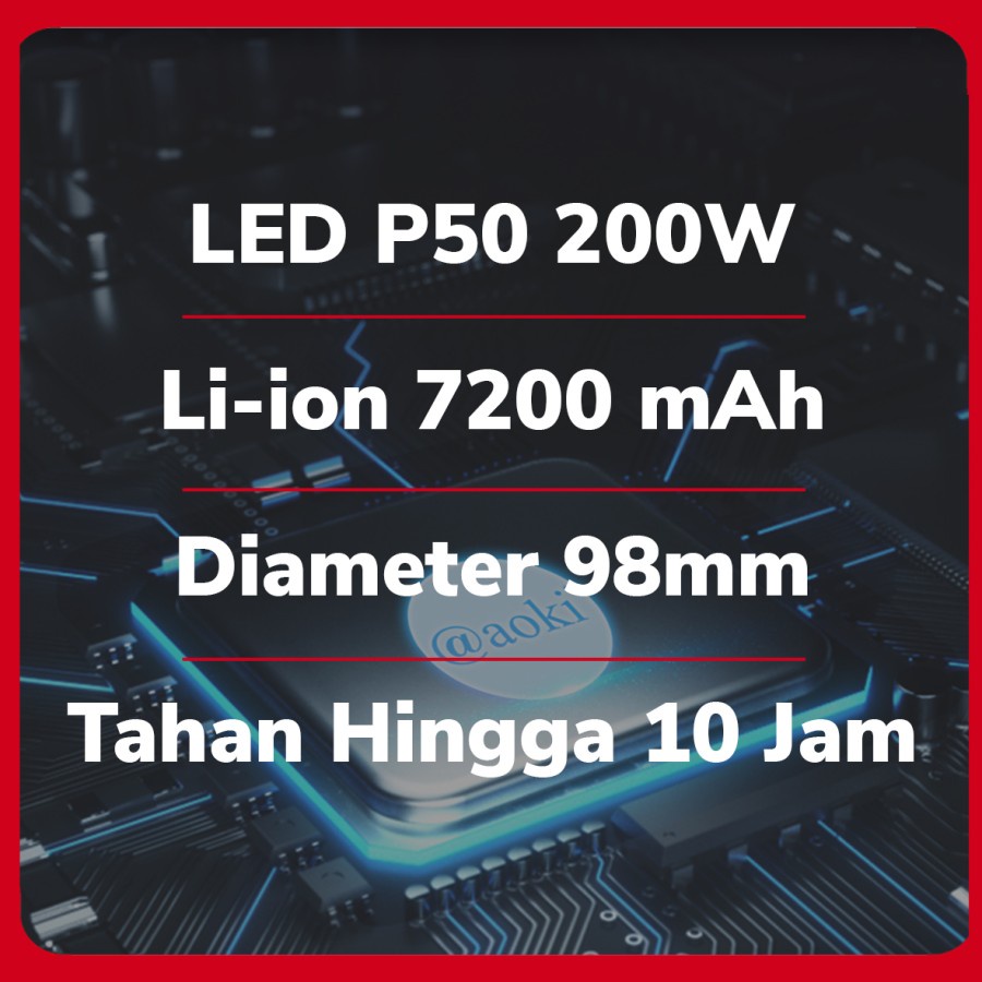 COD SENTER KEPALA PROFESIONAL HEADLAMP AOKI 200 WATT CAHAYA PUTIH ARMY 7200 mAh AOKI AK-S200//SENTER KEPALA HEAD LAMP AOKI 200WATT AK-S200