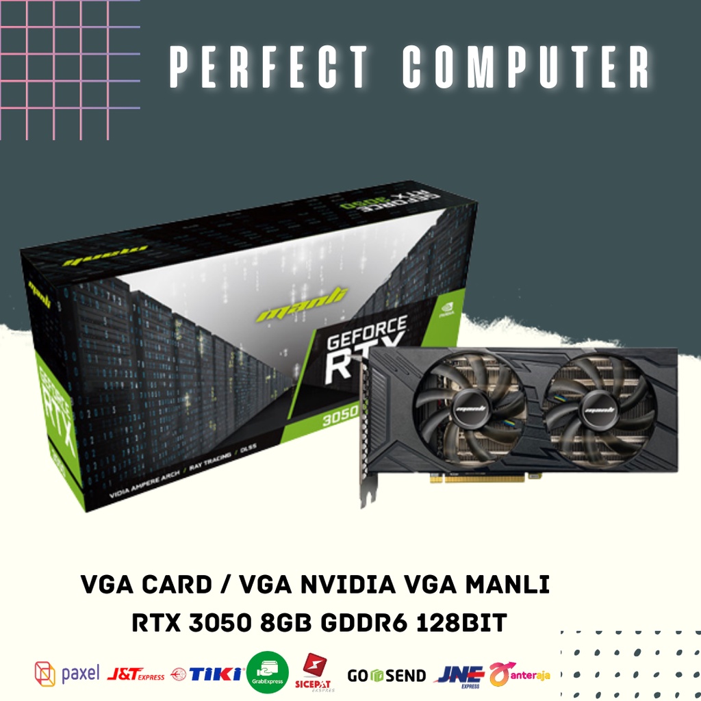 VGA CARD / VGA NVIDIA VGA MANLI RTX 3050 8GB GDDR6 128BIT