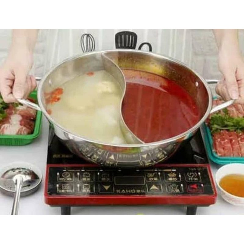 Panci, Panci Tutup Kaca, Panci Sekat 2, Panci Shabu Shabu, Panci Murah