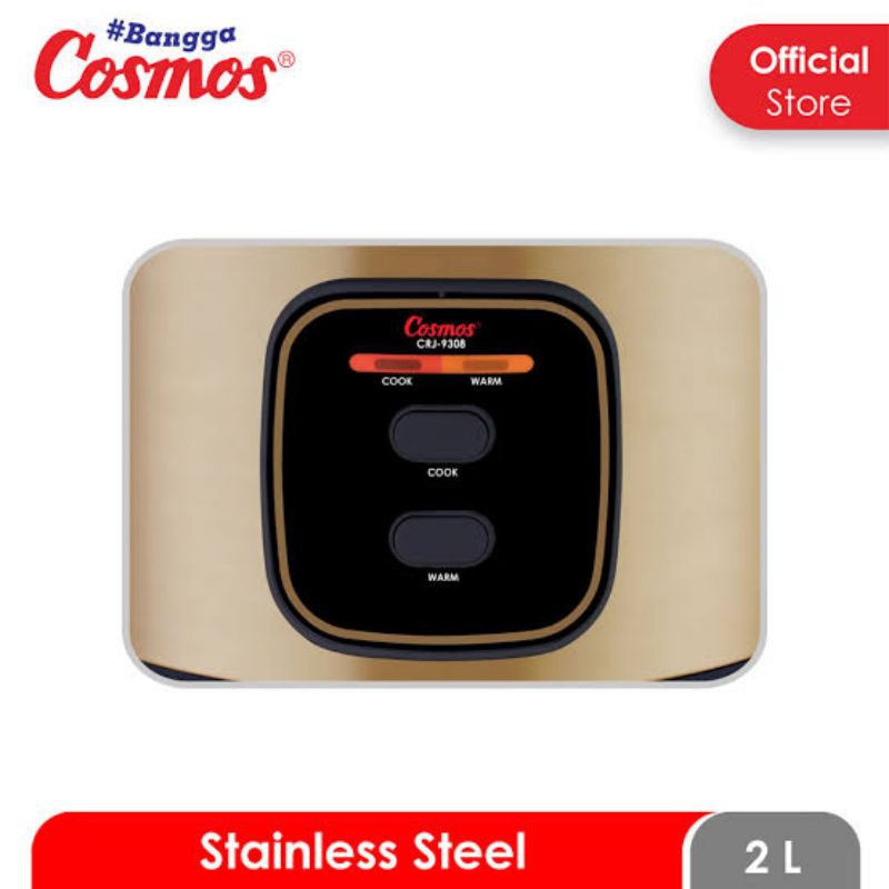 Rice Cooker Magic Com Cosmos CRJ 9308 Teflon Stainless Original Baru dan Bergaransi Resmi