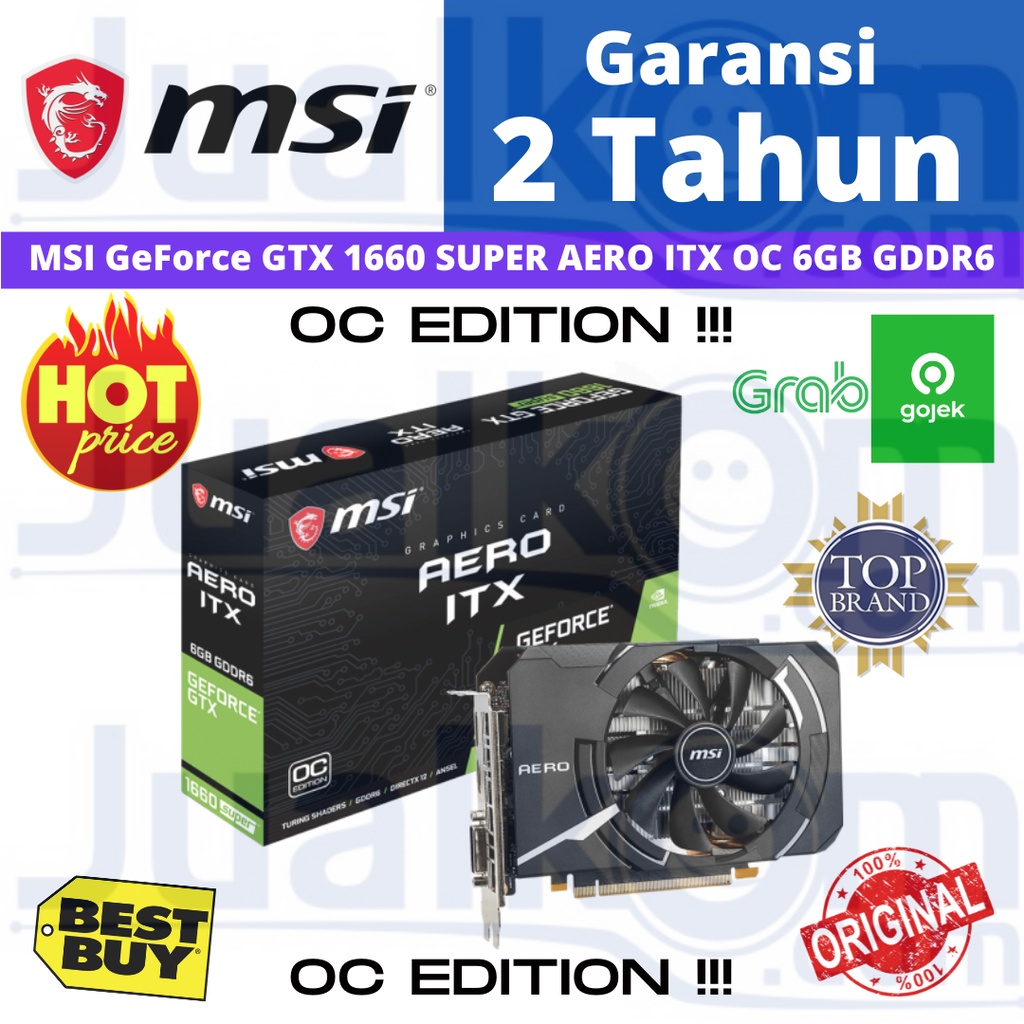 VGA MSI GeForce GTX1660 GTX 1660 SUPER AERO ITX OC 6GB DDR6 NVIDIA