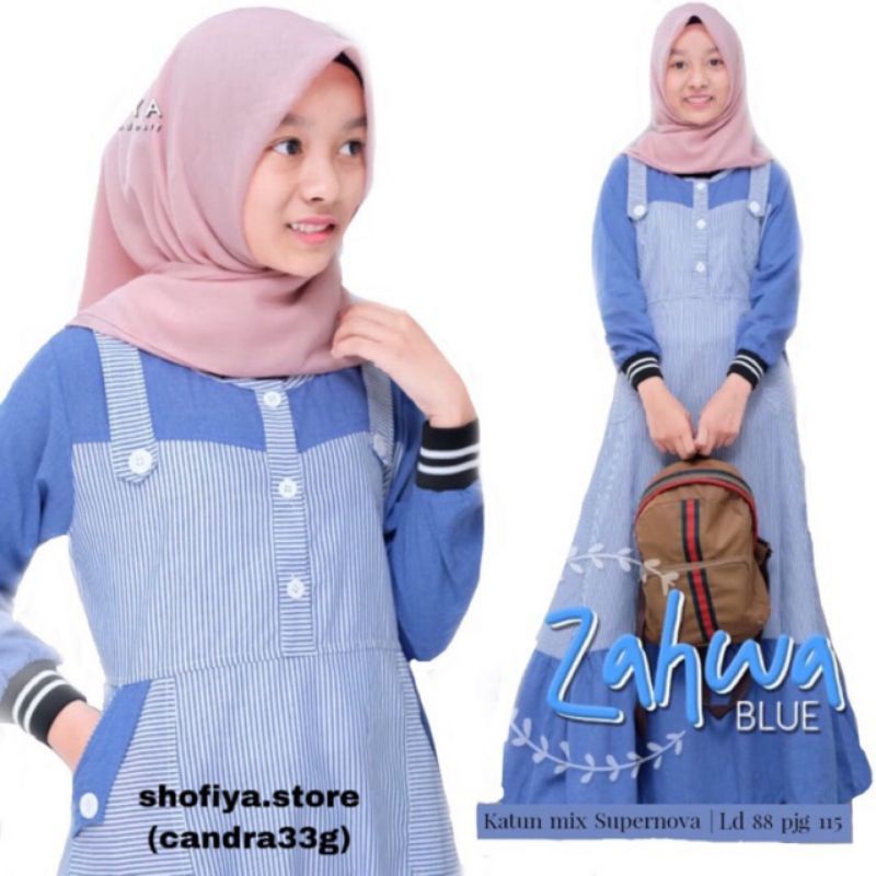 ZAHWA DRESS KIDS | GAMIS ANAK REMAJA TANGGUNG | DRESS MUSLIM | BAJU MUSLIM ANAK UMUR 9 - 12 TAHUN