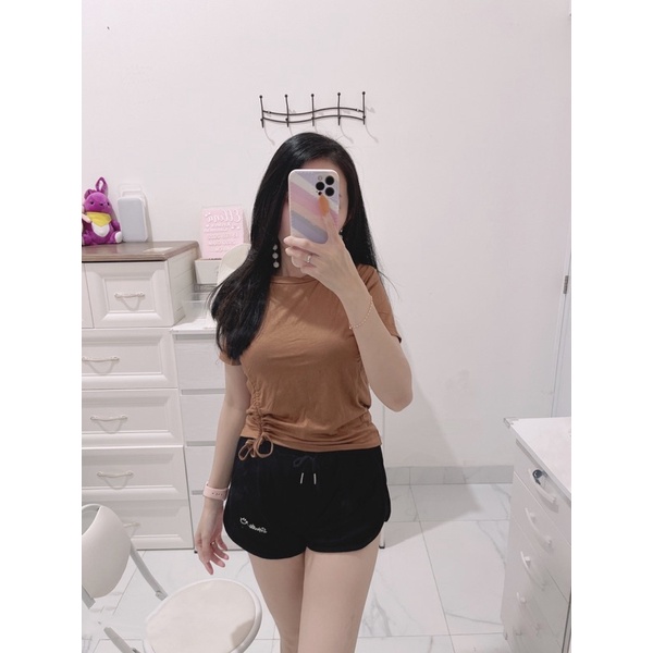 Atasan polos serut samping | croptop serut samping wanita | atasan fashion korean wanita | aquarius boutique89