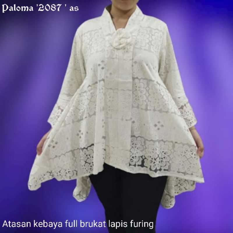 Kebaya Encim Modern Aldora Putih