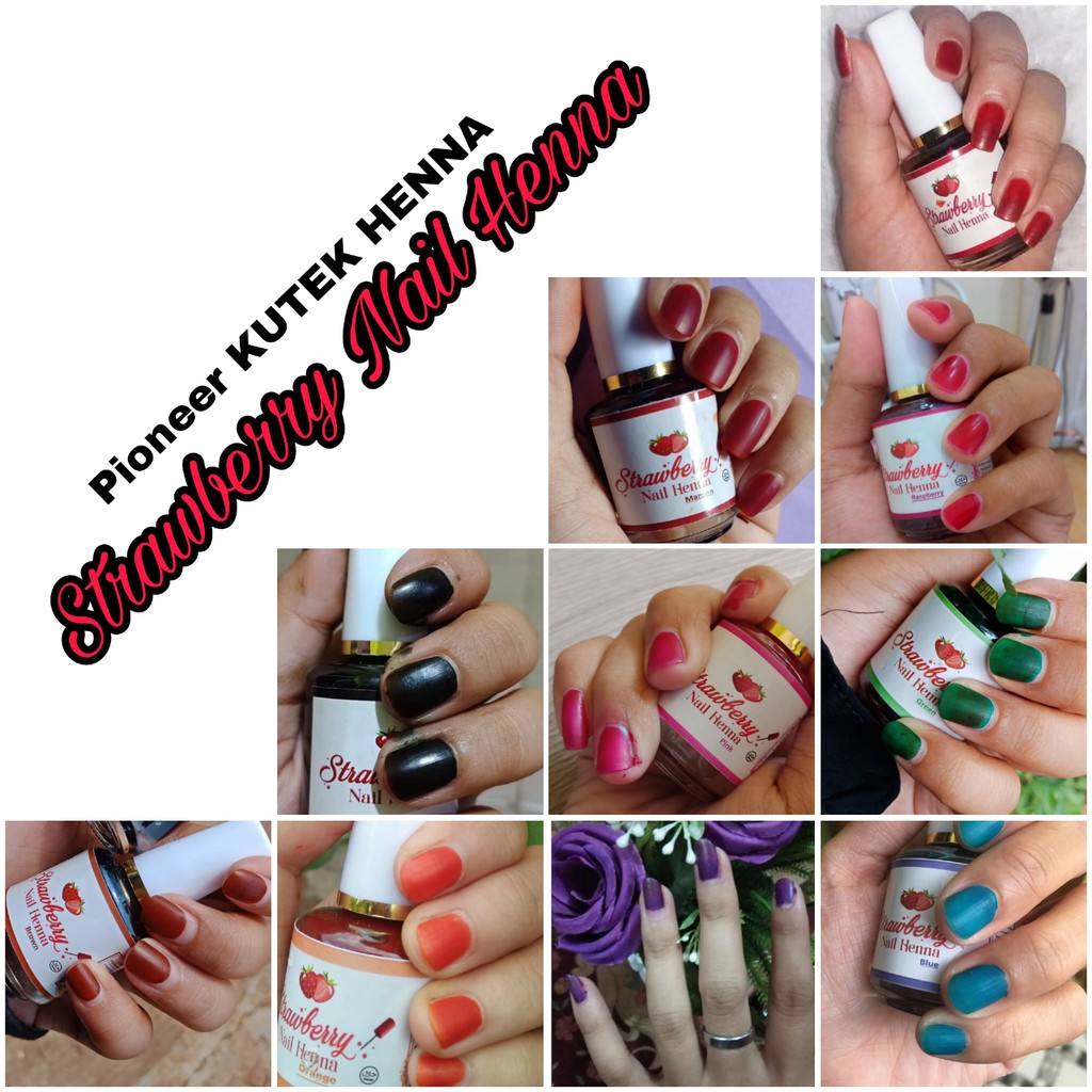 Strawberry Nail Henna Pacar Nail Henna Original Nail Henna