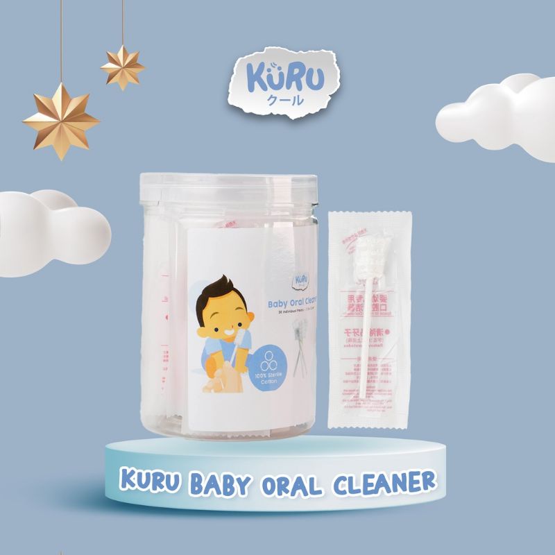 Kuru Baby Oral Cleaner - Pembersih Lidah Gigi Gusi Mulut Bayi