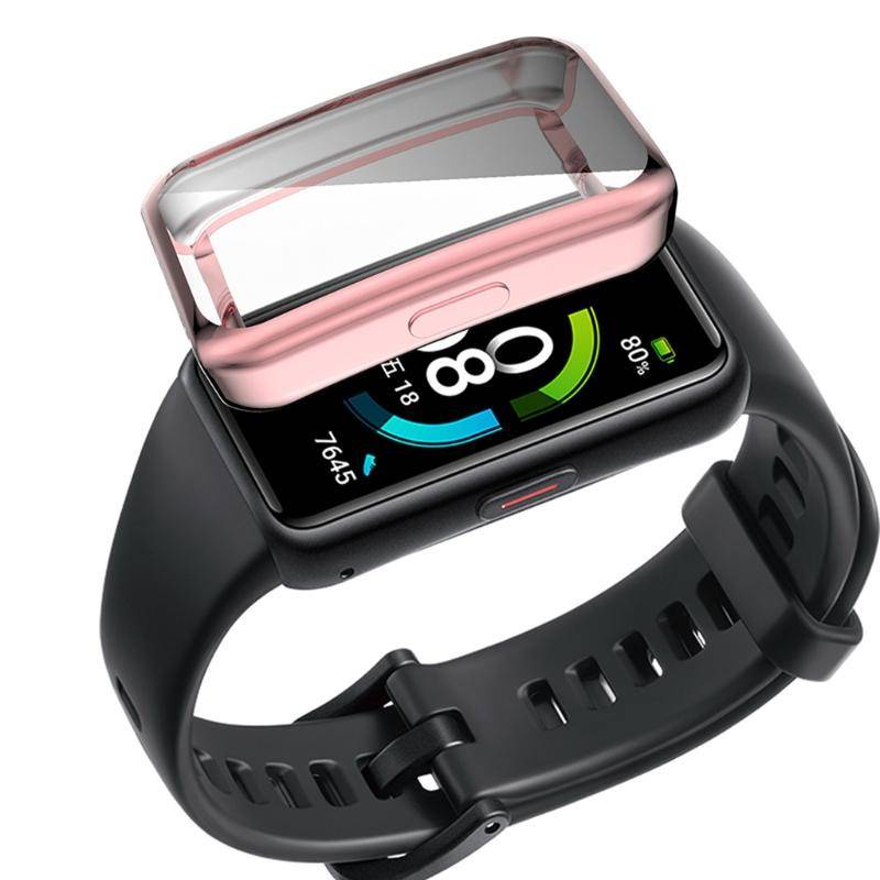 Case Pelindung Layar Bahan Tpu Electroplating Untuk Huawei Honor Band 6 Pro Watch Fit Es Smart Bracelet 6