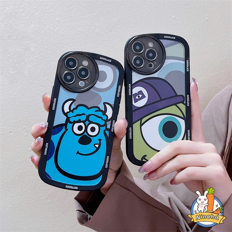 Soft Case Pelindung Anti Jatuh Motif Kartun Monster Untuk Compatible for iPhone 14 13 12 11 Pro Max SE 2020 Xr X Xs Max iPhone 7 8 6 6s Plus Monster Cartoon Mobile Phone Case Soft Shell Round Edge Anti-fall Phone Protective Cover