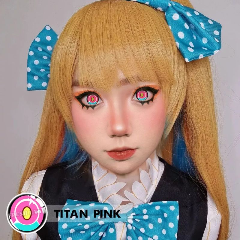 Softlens anime cosplay Titan Pink