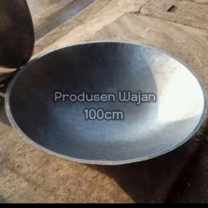 wajan baja tebal jumbo 120cm/1,2meter