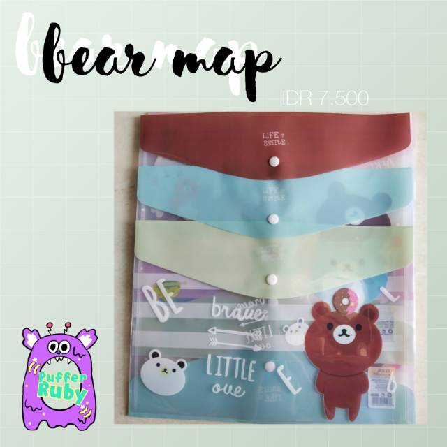 

Bear Map ( Plastic File Organizer )