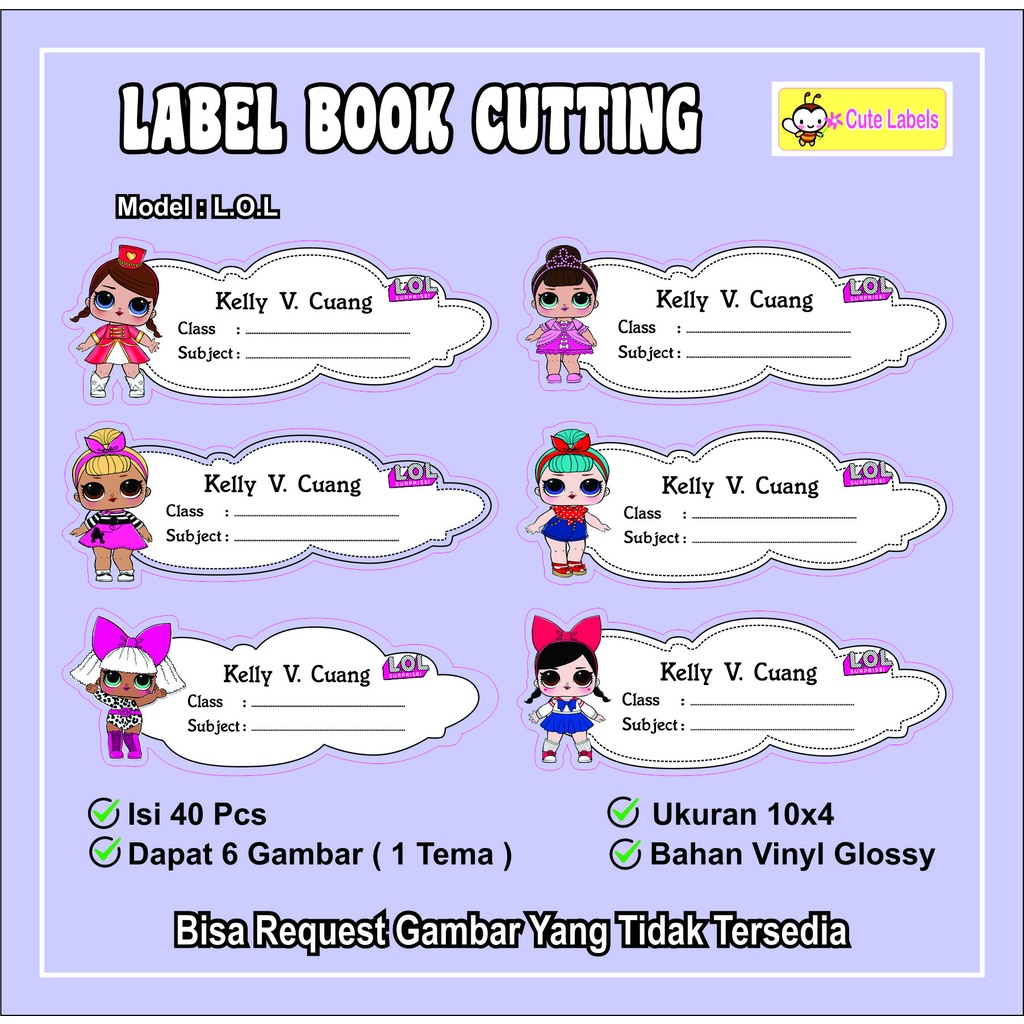 

Label Book Cutting LOL