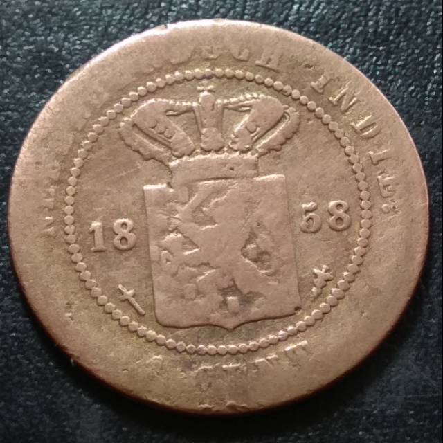 #47 Uang Kuno 1 Cent Nederland Indie Tahun 1858