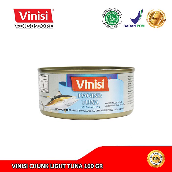 

Vinisi Tuna Kaleng dalam Minyak 160 Gr / Tuna Kaleng / Ikan Tuna