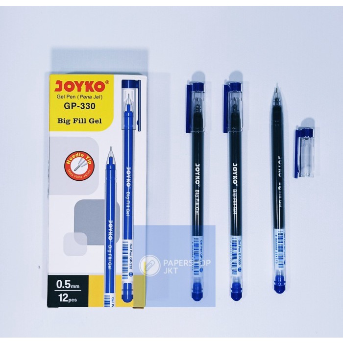 

TULIS-ALAT- JOYKO GP-330 PENA JEL 330 ( 0.5MM ) PER LUSIN / 12 PCS - BIRU -ALAT-TULIS.