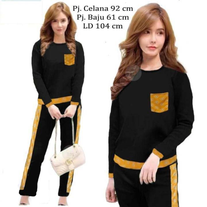 LVB Setelan Training Wanita/Track Suit Wanita/Setelan Olahraga Wanita/Uk.L-XL CHENEL POCKET TRAINING