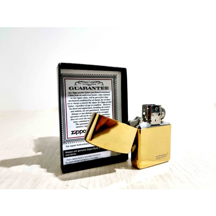 Korek Api Zippo Yellow Gold Matte Grade Ori