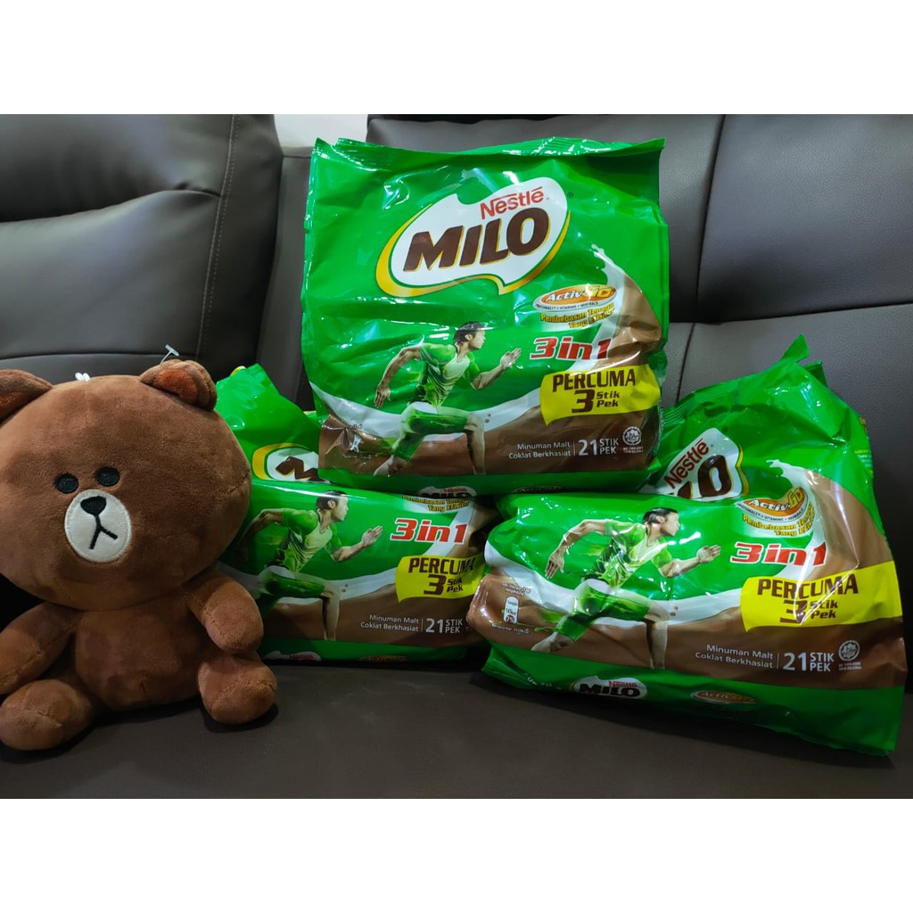 

MILO NESTLE MALAYSIA 3IN1 21 SACHET ORIGINAL 100%