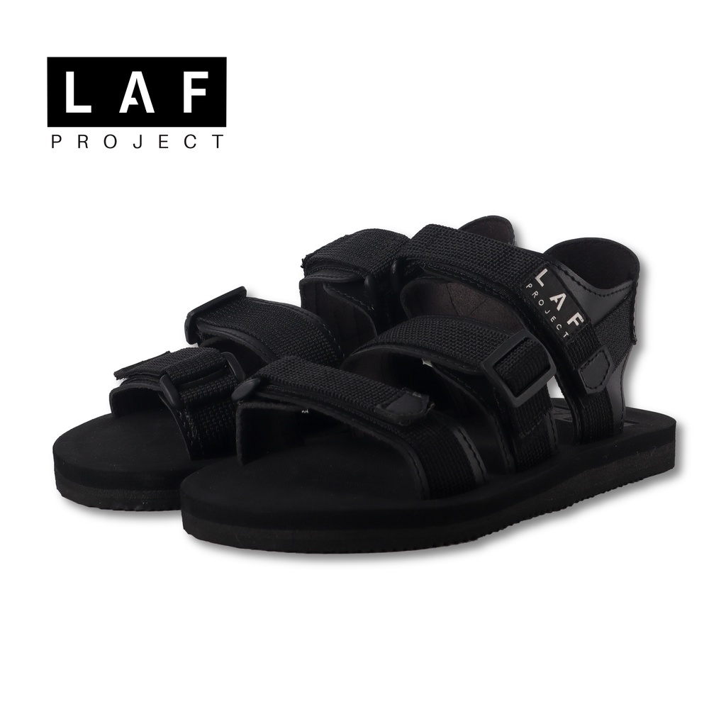 Sandal Gunung Pria Wanita Casual Full Black LAF Project Jack V.1-2