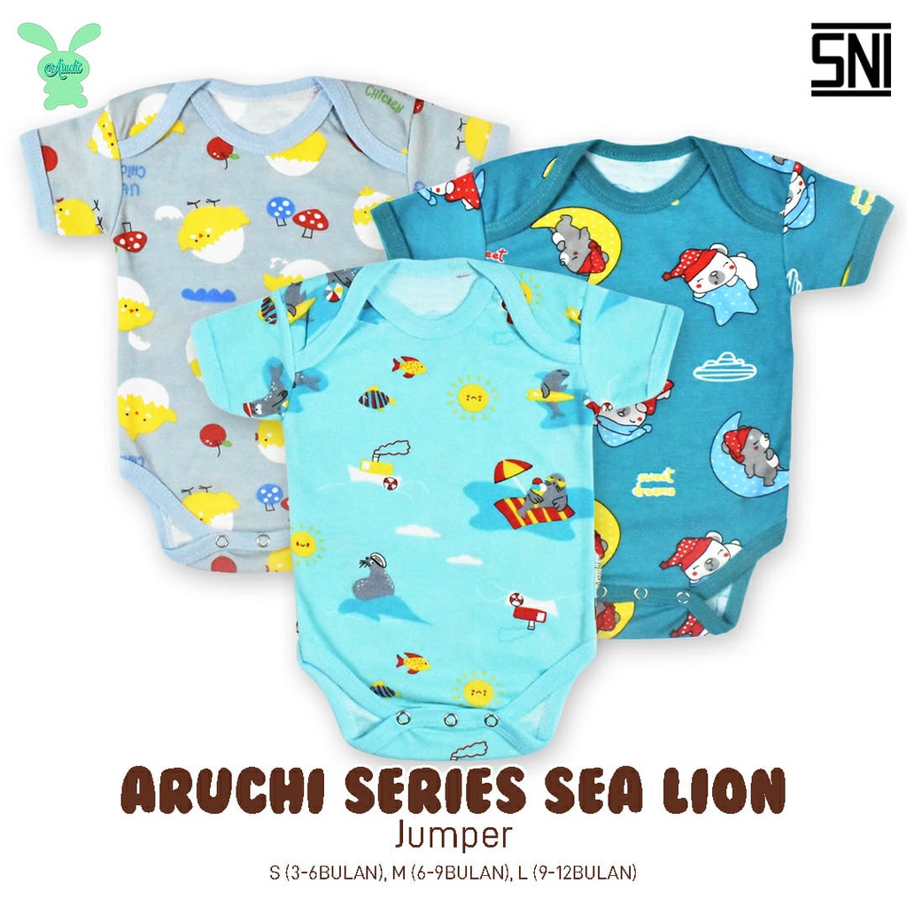 PROMO 12.12 1PCS ARUCHI ROMPER / JUMPER COLOURFULL SNI BAJU ANAK / BAJU BAYI