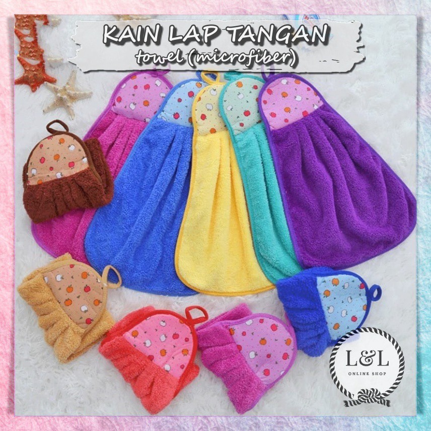 Kain Lap Serbet Tangan Handuk Gantung Anti Noda Minyak Anti Lengket Hand Towel Microfiber Perlengkapan Dapur