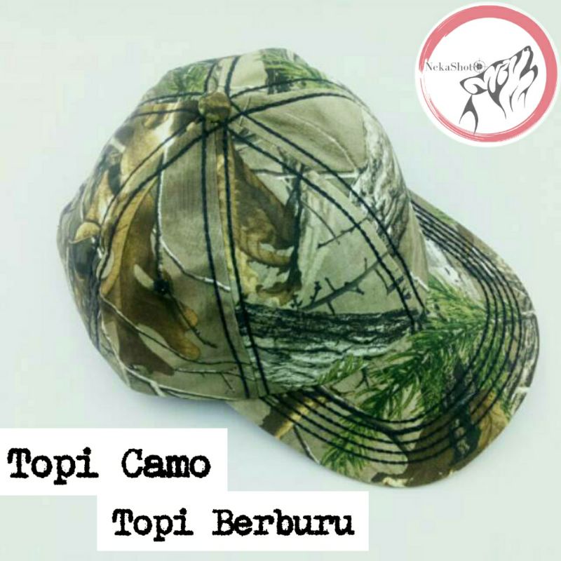 Topi camo -  camo - topi berburu - topi hunting - topi camouflage - topi comando - topi loreng