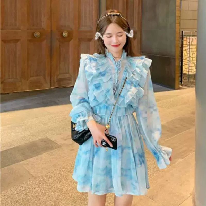 MDLV ~ 1974 SANNY TIEDYE DRESS KOREA IMPORT DRESS CANTIK DRESS PESTA DRESS PREMIUM FASHION IMPORT