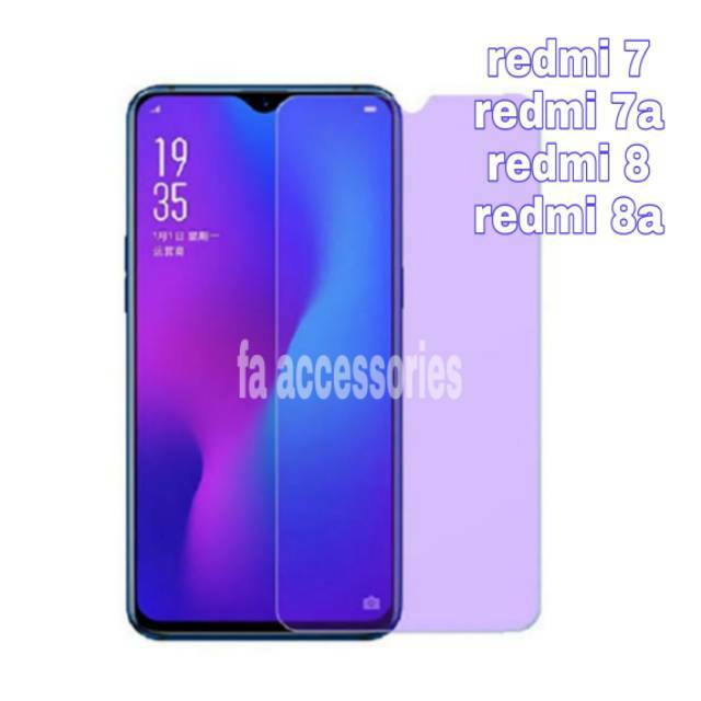 Tempered glass blue xiaomi redmi 7 7a 8 8a a antiradiasi blue light screen protector