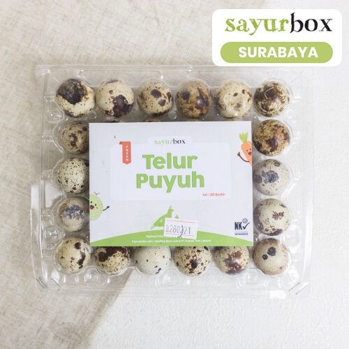 

Sayurbox Telur Puyuh 30 pcs (Sayurbox) - SURABAYA