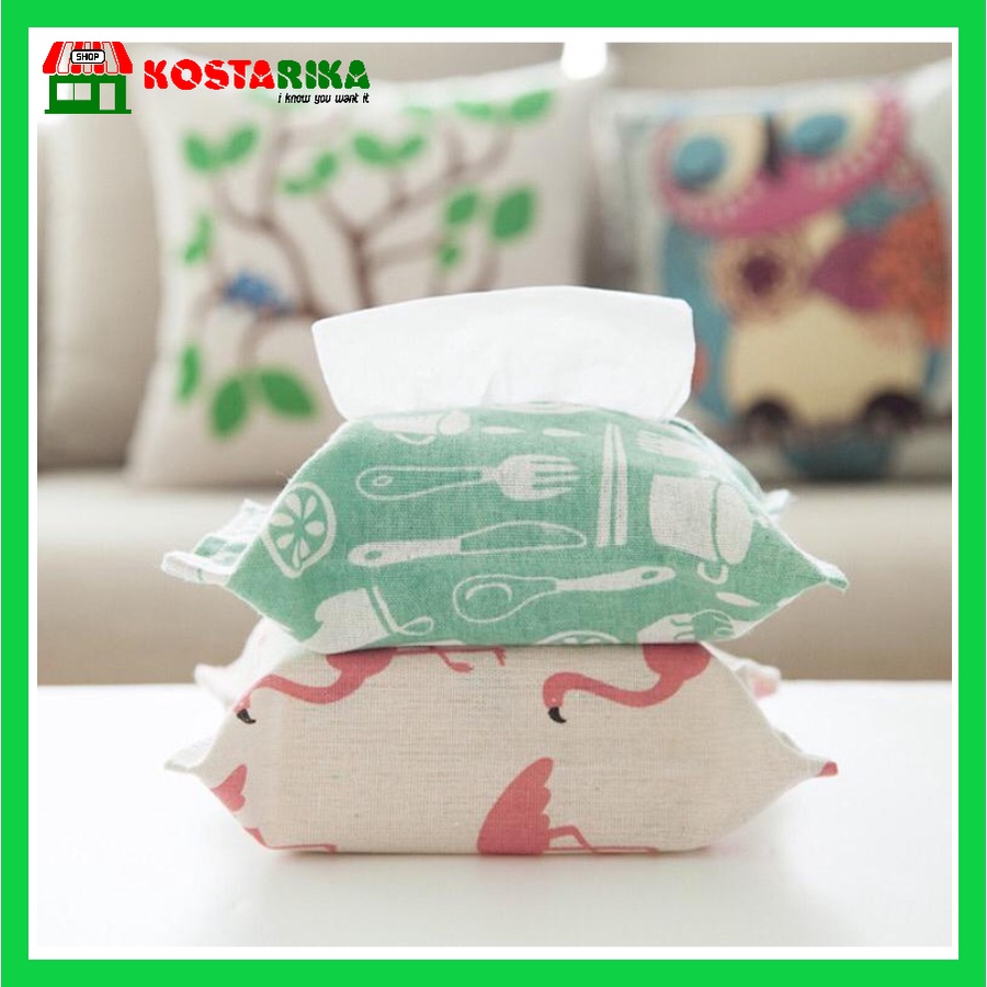 KOSTARIKA Tempat Tissue Kain Atau Kotak Tissue Mobil Atau Kotak Tisu Ruang Tamu Serbaguna