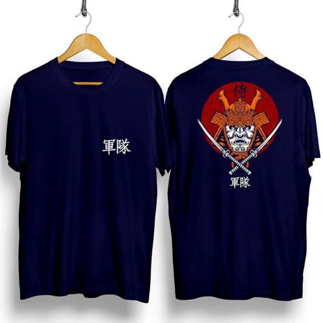 BAJU TSHIRT KAOS DISTRO SAMURAI TOPENG / ATASAN PRIA / T-SHIRT PRIA