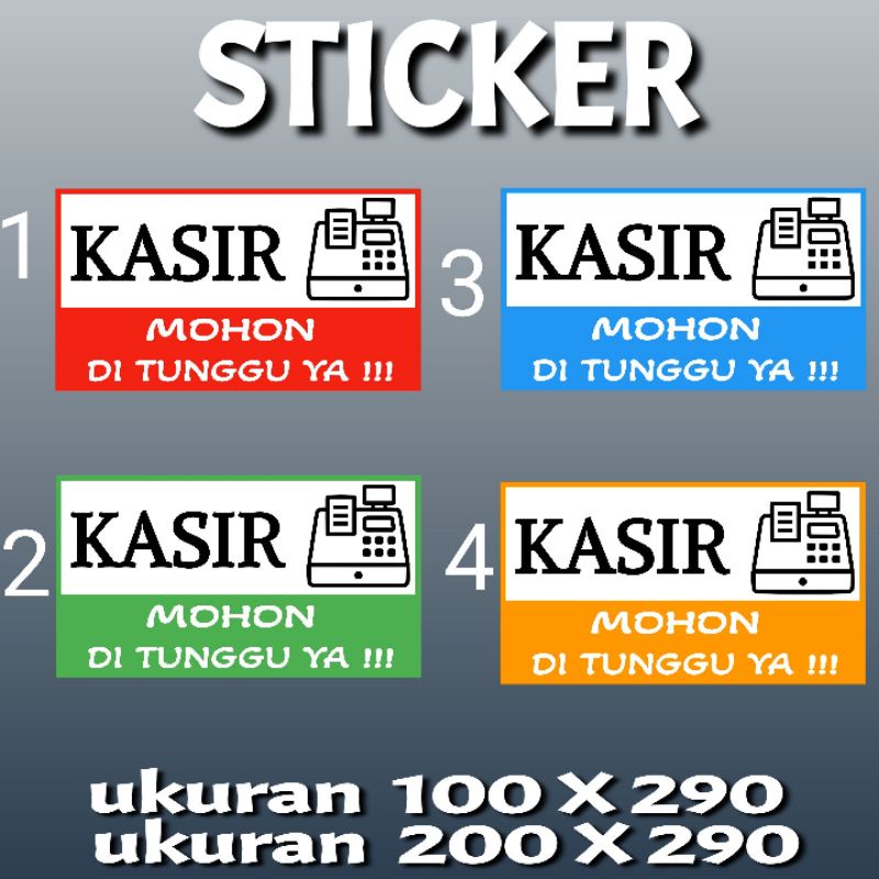 

STICKER TULISAN KASIR DI TOKO DAN WARUNG SJ72