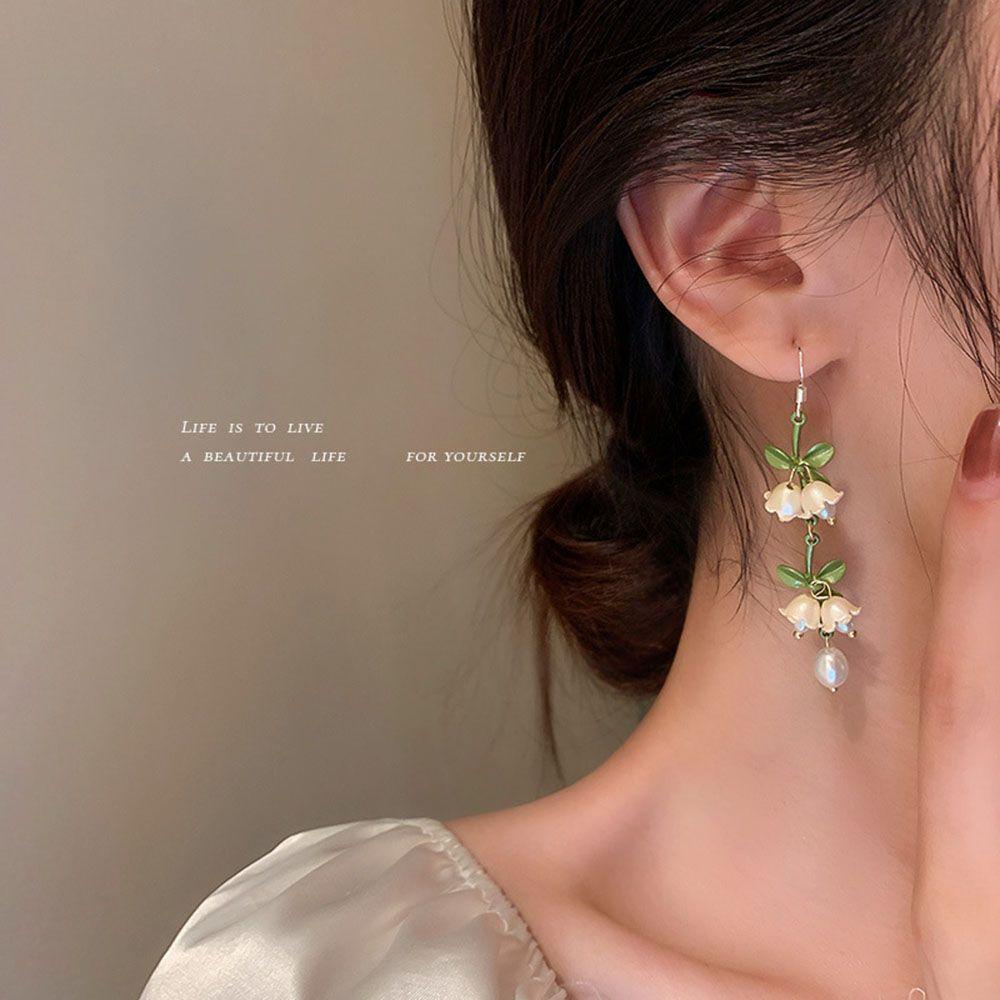 Preva Lily Menjuntai Anting Anting Pernikahan Wanita Perhiasan Gaya Korea Tindik Drop Earrings