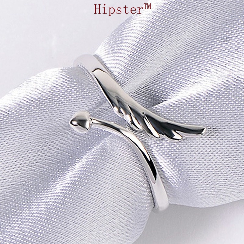 Japanese and Korean New Hot Selling Creative Angel Wings Adjustable Ring