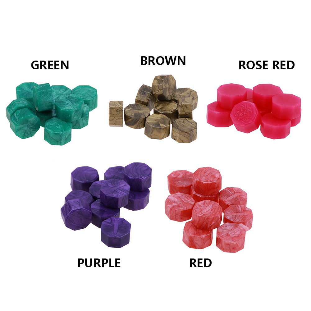 

T1 100Pcs Stempel Lilin Wax Oktagon Segi 8 Vintage untuk Amplop Undangan Pernikahan K6