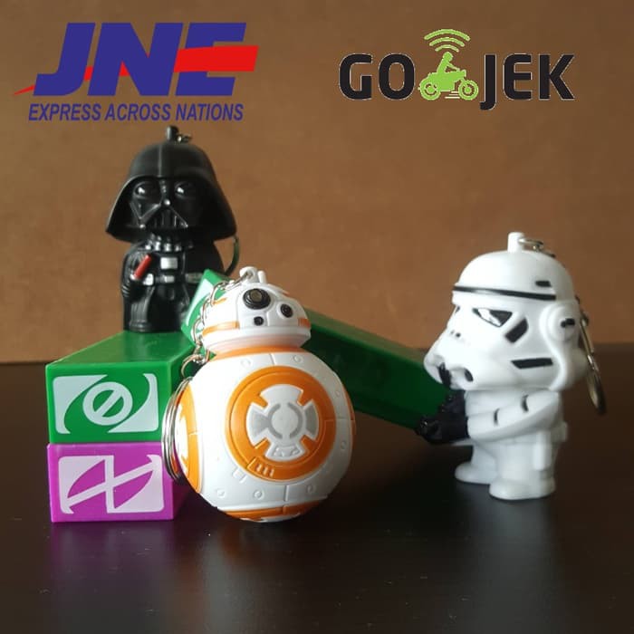keychain LED star wars bb8 bb-8 darth vader stormtrooper