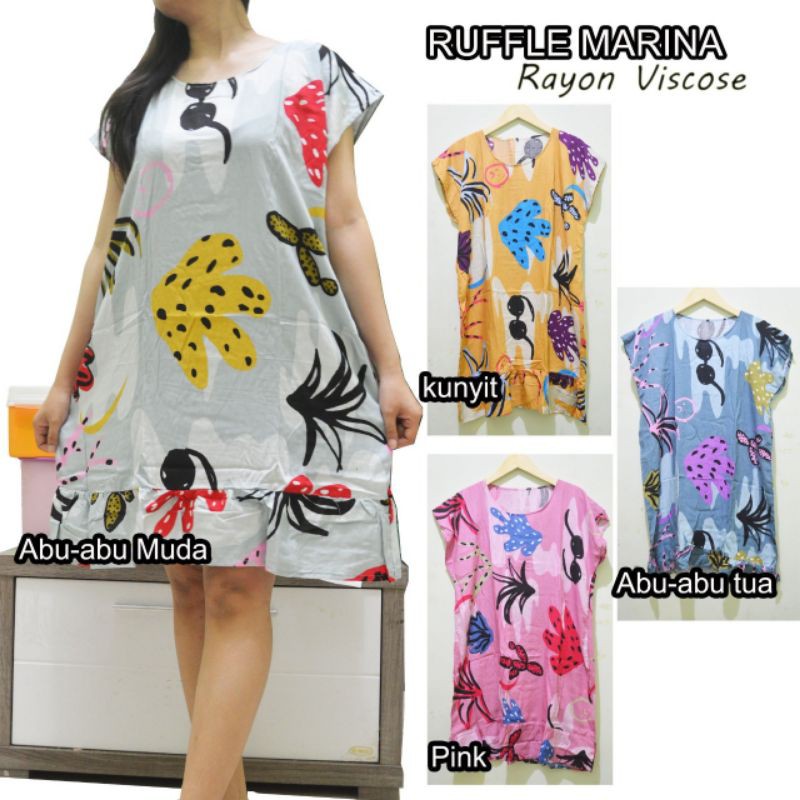 Daster ruffle murah rayon daster viral kekinian