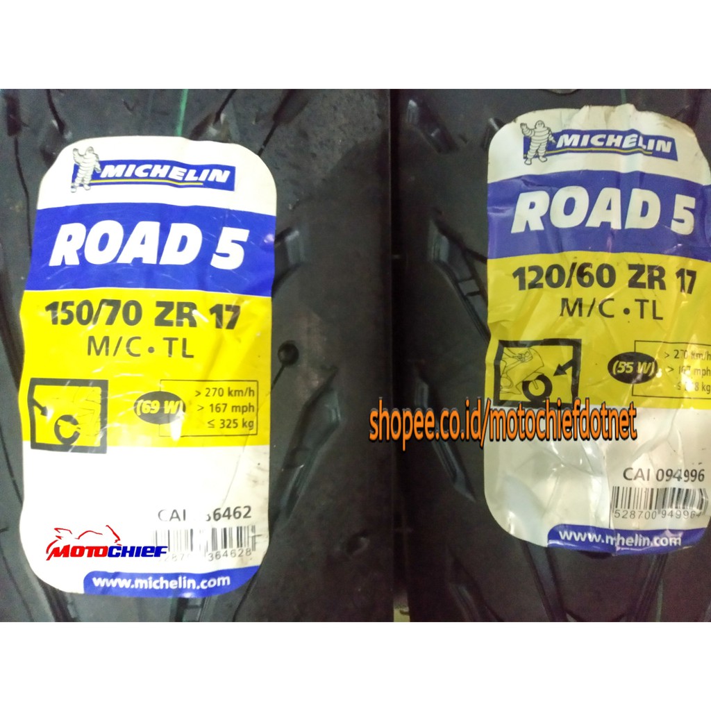 Ban Michelin Road 5 120/60 - 17 & 150/70 - 17 Ninja CBR R25