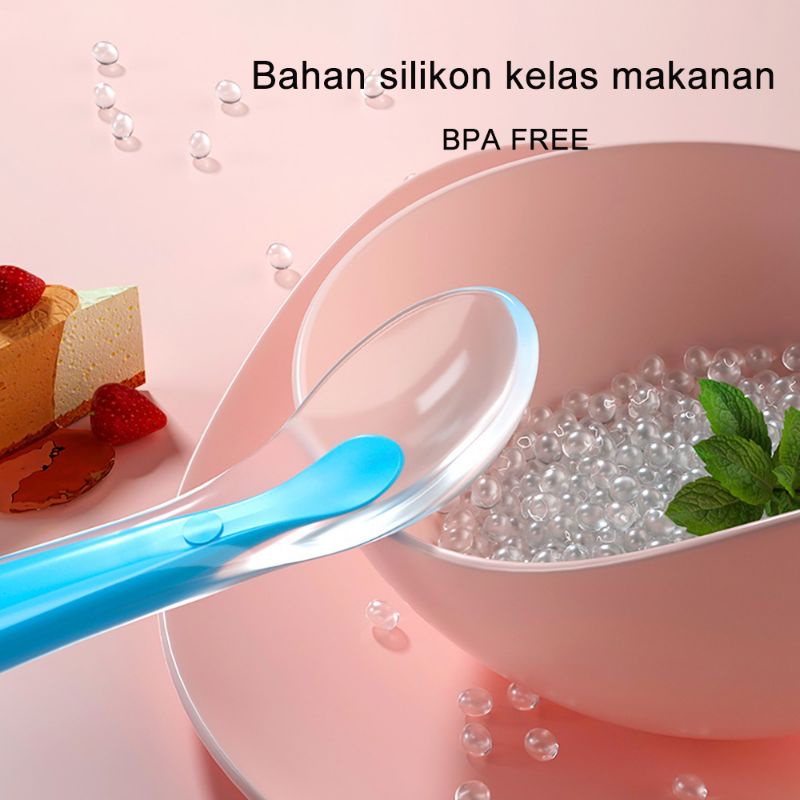 Sendok Makan Bayi Silikone Lentur / Silicone Soft Spoon