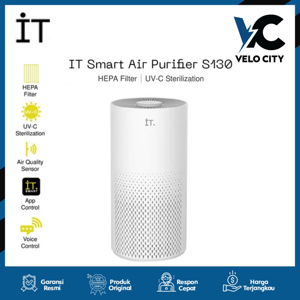 IT Smart Air Purifier S130 with HEPA Filter &amp; UV-C Sterilizationc- Garansi 1 tahun