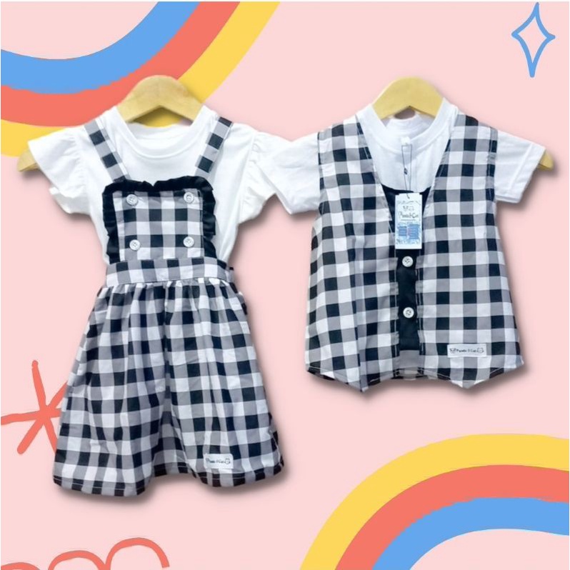 Baju Anak Cewek Cowok / Baju Anak Kembar / Baju Anak Kembar Cowok Cewek Warna Hitam