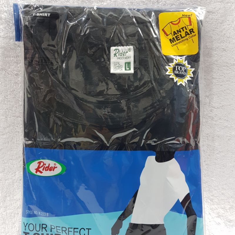 1 pc Kaos oblong merk rider putih hitam abu