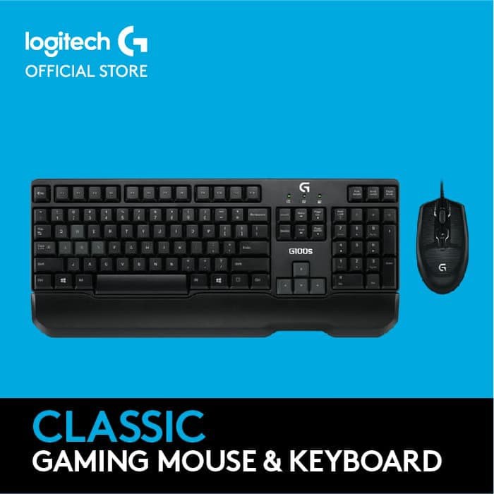 keyboard + mouse gaming combo logitech g100s