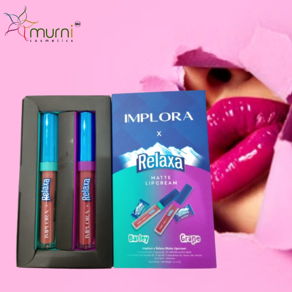 IMPLORA X RELAXA MATTE LIP CREAM 2X2.9G